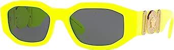 Versace VE 4361 532187 Yellow Fluo Plastic Square Sunglasses 